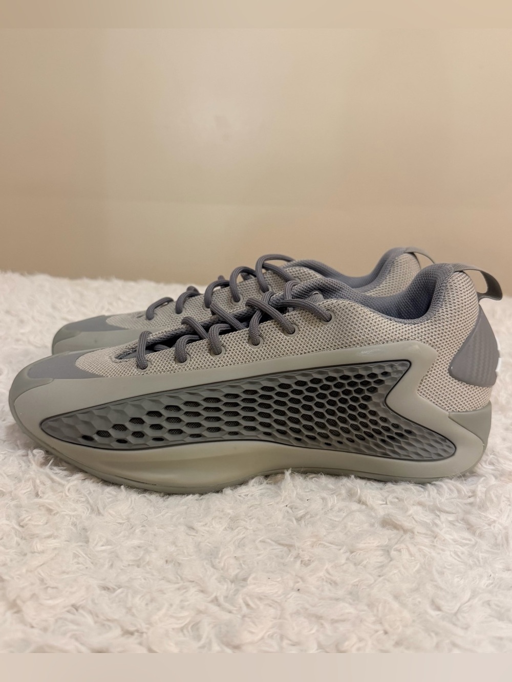 Adidas x Anthony Edwards 1 Low Sneakers In Metal Grey Mens Size 8 - #JS1775